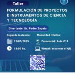 Taller «Formulación de proyectos e instrumentos de Ciencia y Tecnología»